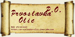 Prvoslavka Olić vizit kartica